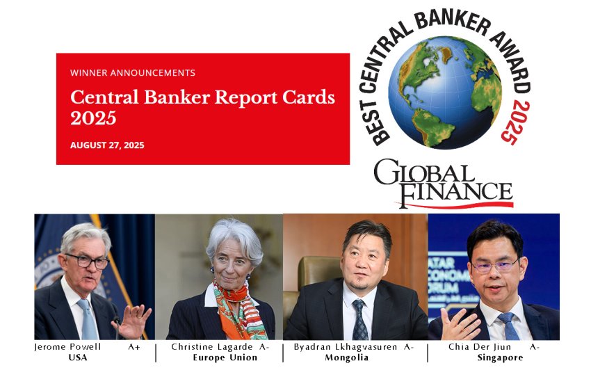 Б.Лхагвасүрэнг “BEST CENTRAL BANK AWARD 2025”-д өндөр үнэлгээ авсан Төвбанкны удирдлагын нэгээр нэрлэлээ
